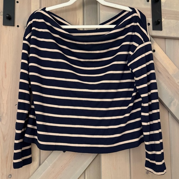 NWOT By Together Striped Off-shoulder Blouse - Picture 1 of 4